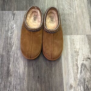 UGG Tan Suede Slip-On Shoes